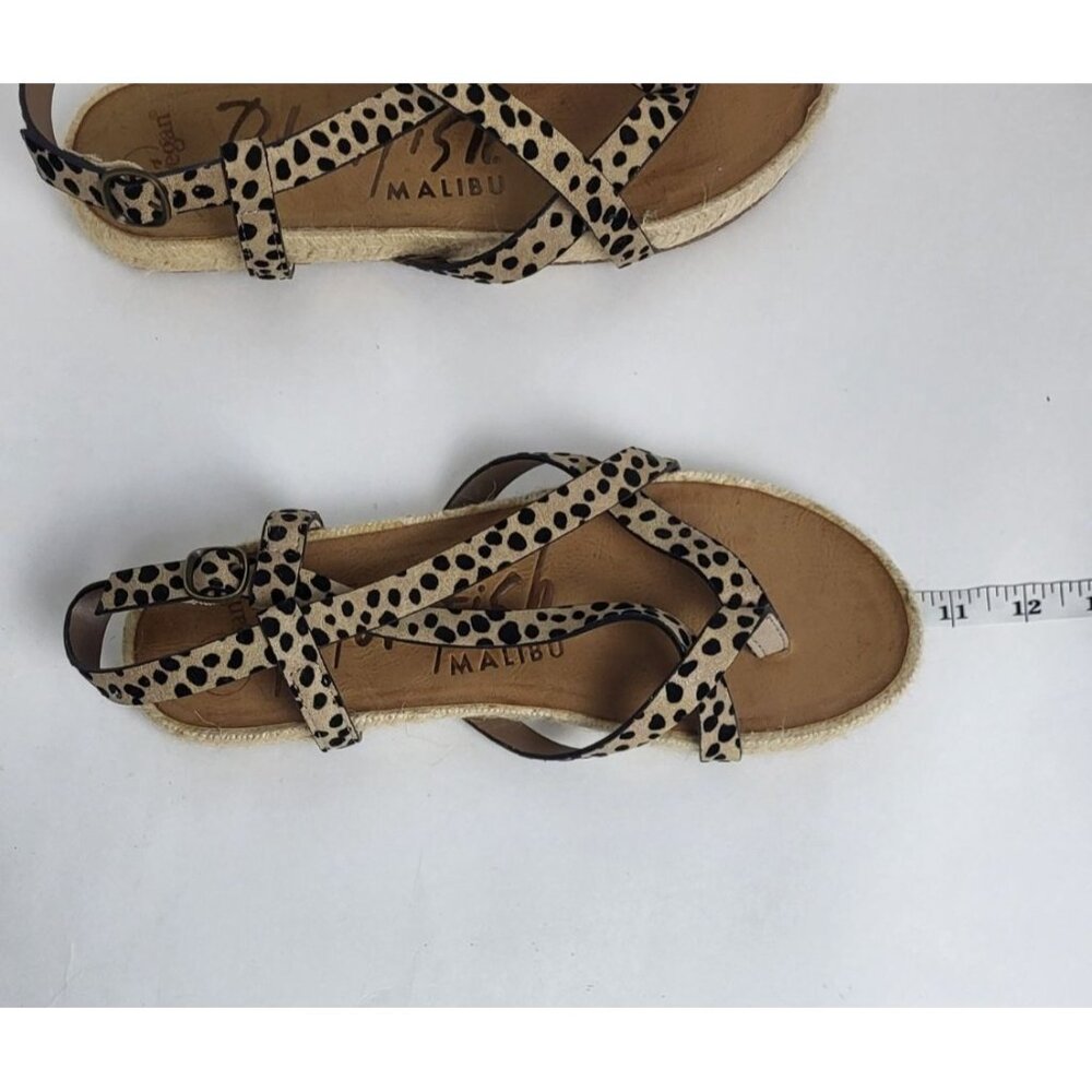Blowfish Malibu Leopard Print Granola Rope Strappy Sandals Womens Size 8 - Picture 7 of 9